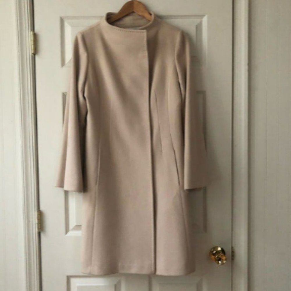 Fleurette Loro Piana Wool Camel Car Coat Size M